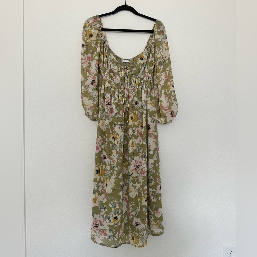 Secret Garden Floral Midi Dress
